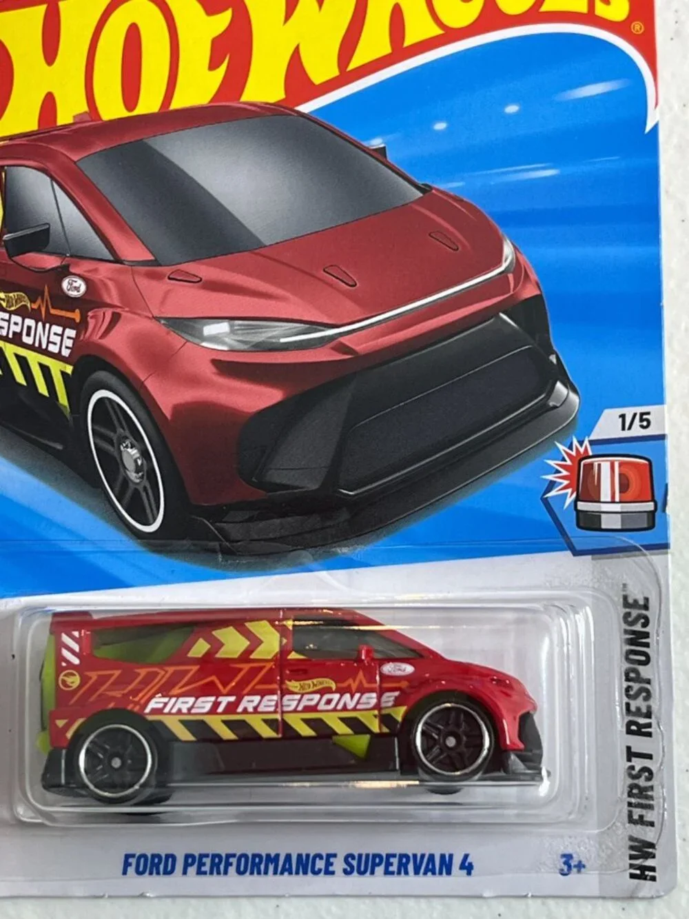 Hot Wheels Ford SuperVan 4 HW First Response 77/250 1/5 Red Van 2024 NOC